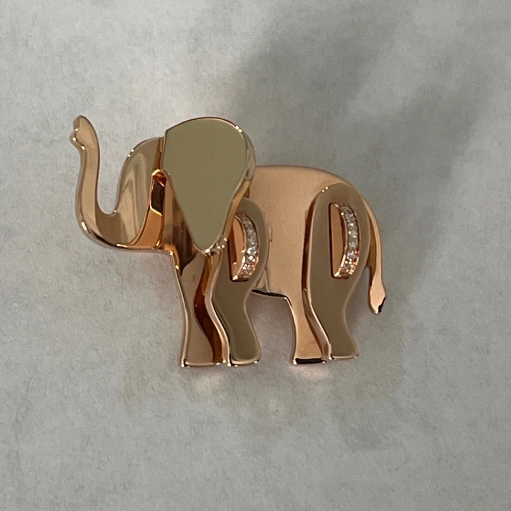 Stylish rose Gold Elephant Brooch